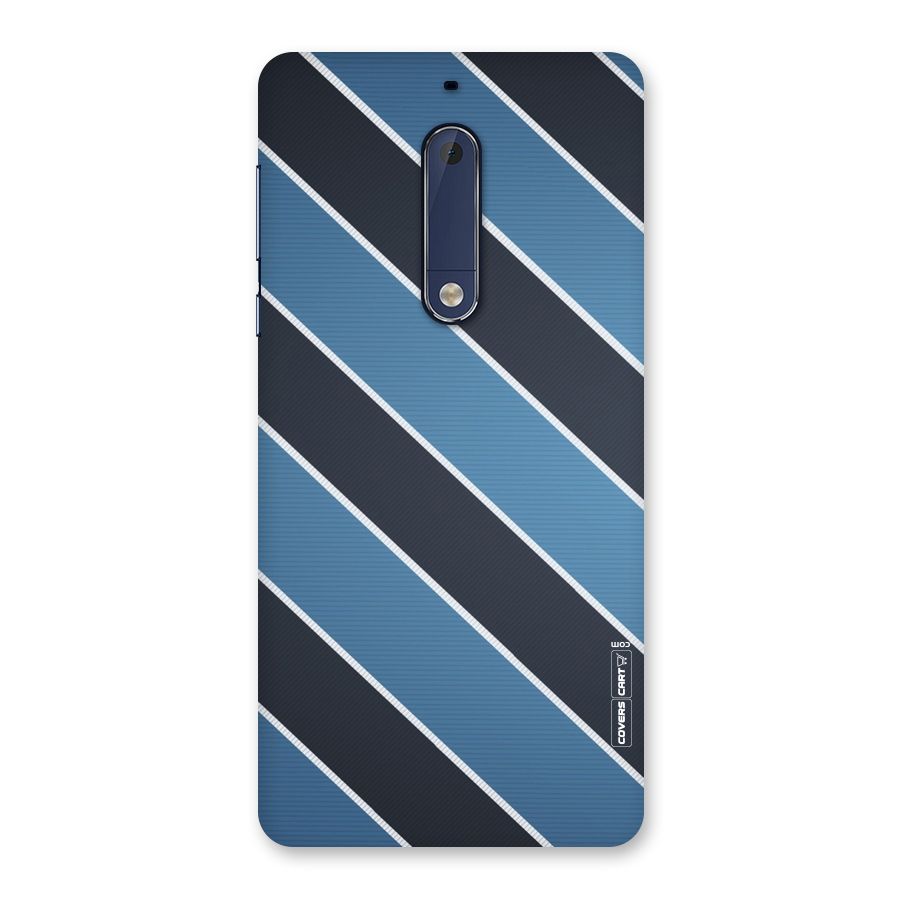 Blue Black Stripes Back Case for Nokia 5