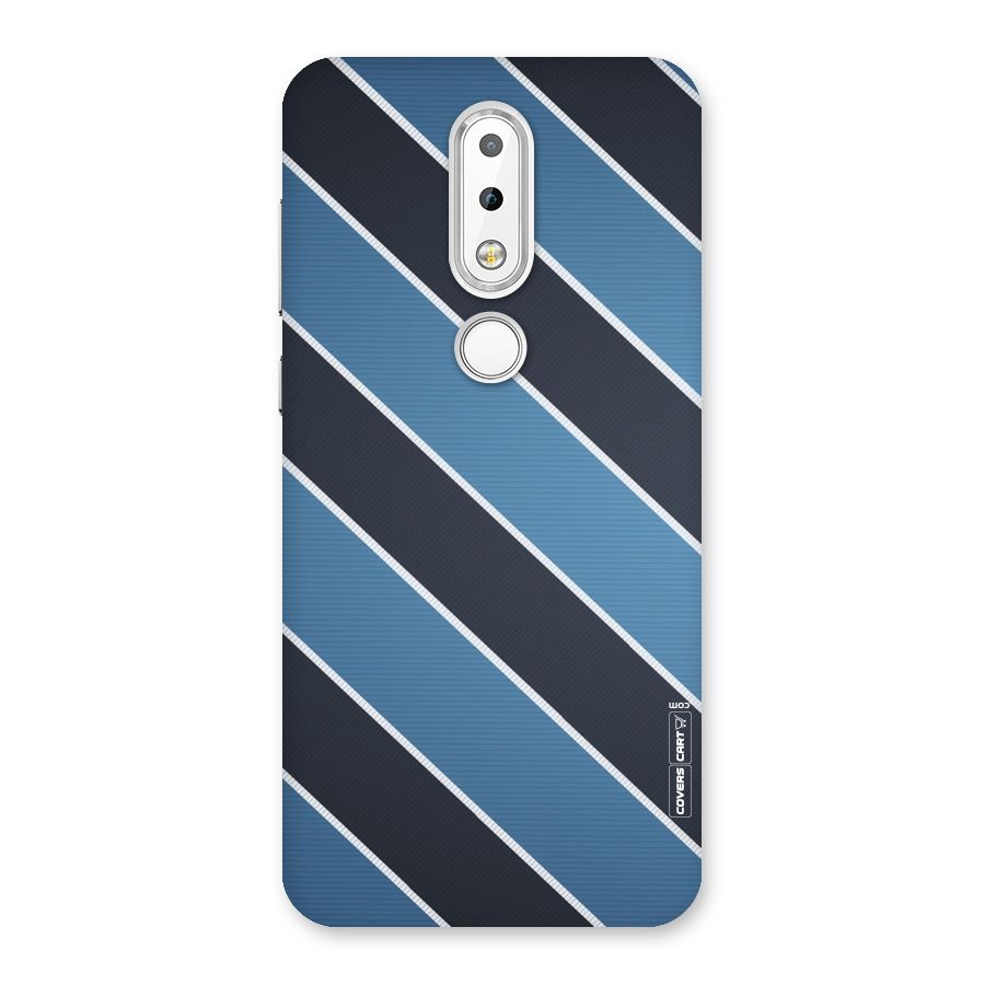 Blue Black Stripes Back Case for Nokia 6.1 Plus