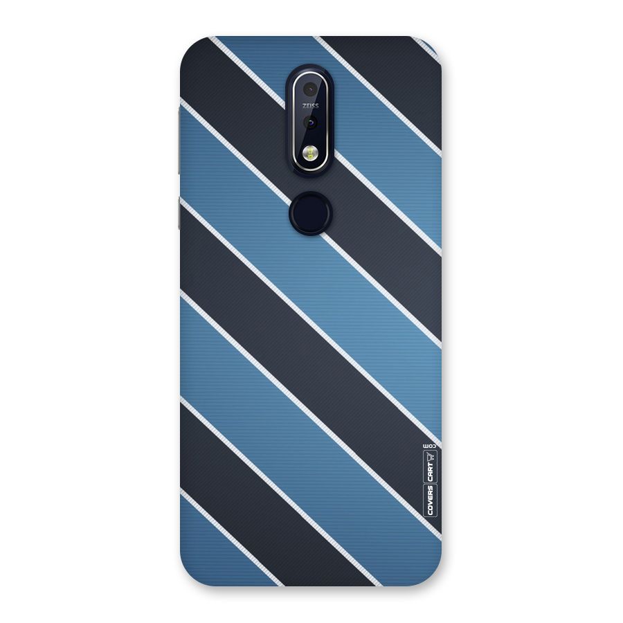 Blue Black Stripes Back Case for Nokia 7.1