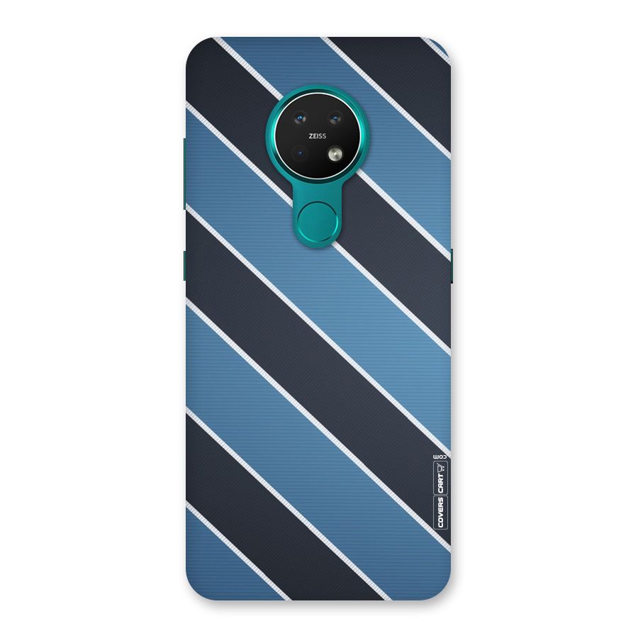 Blue Black Stripes Back Case for Nokia 7.2