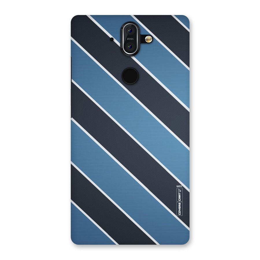 Blue Black Stripes Back Case for Nokia 8 Sirocco