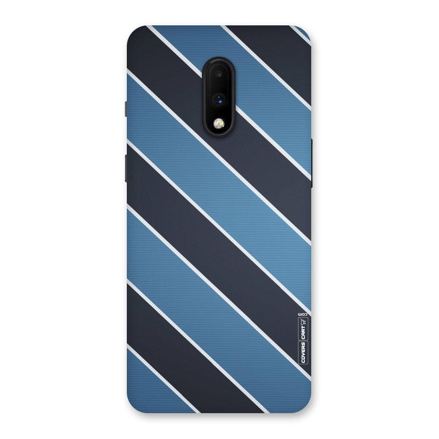 Blue Black Stripes Back Case for OnePlus 7