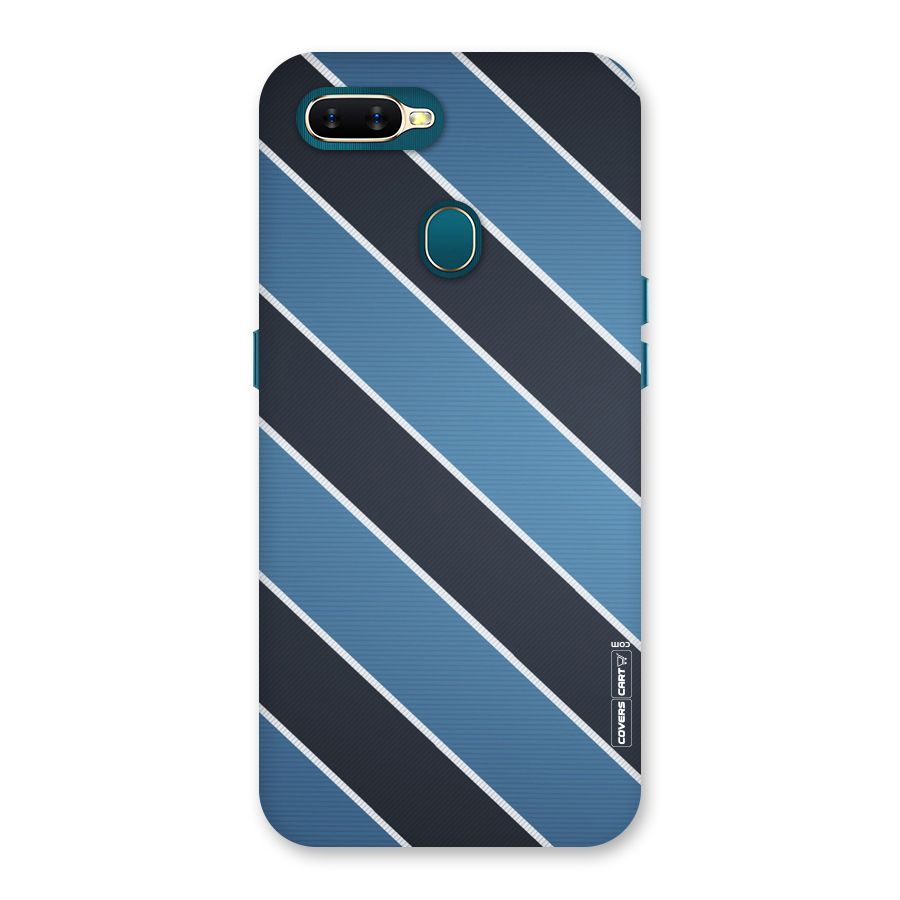 Blue Black Stripes Back Case for Oppo A11k