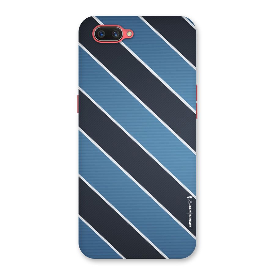 Blue Black Stripes Back Case for Oppo A3s