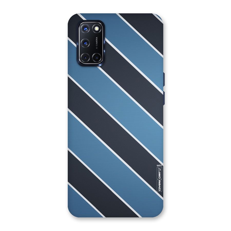 Blue Black Stripes Back Case for Oppo A52
