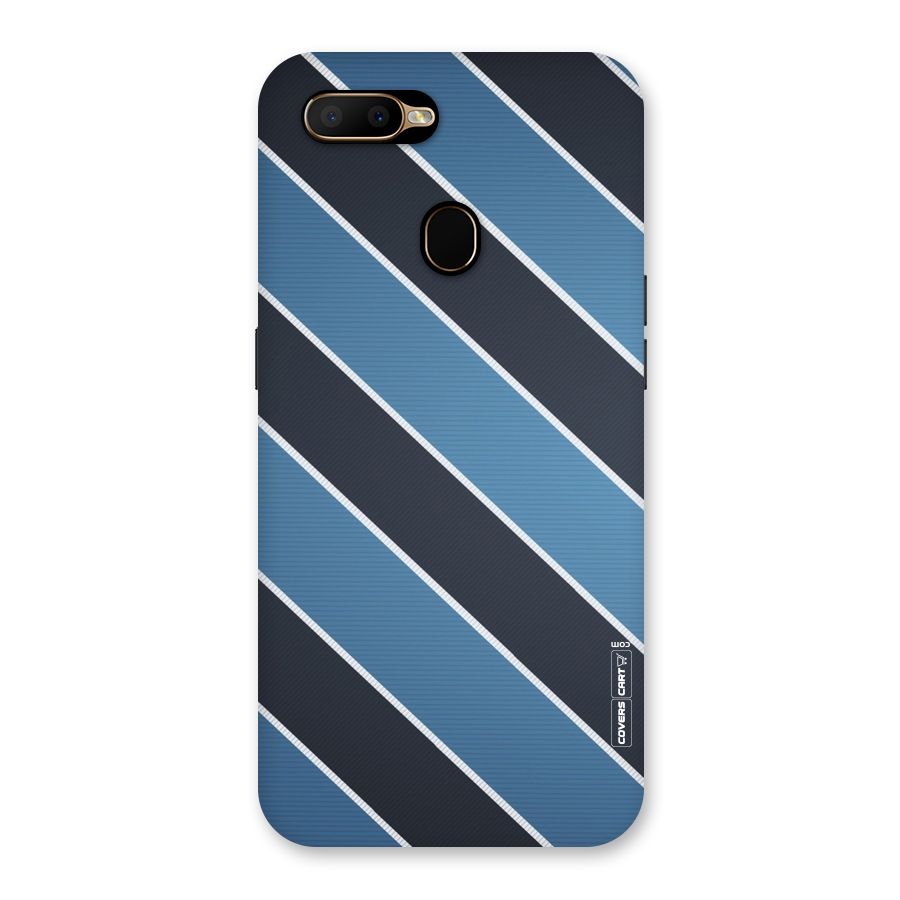 Blue Black Stripes Back Case for Oppo A5s