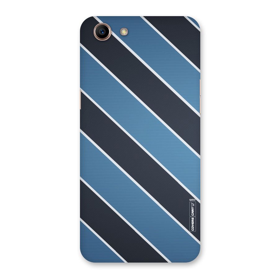 Blue Black Stripes Back Case for Oppo A83 (2018)