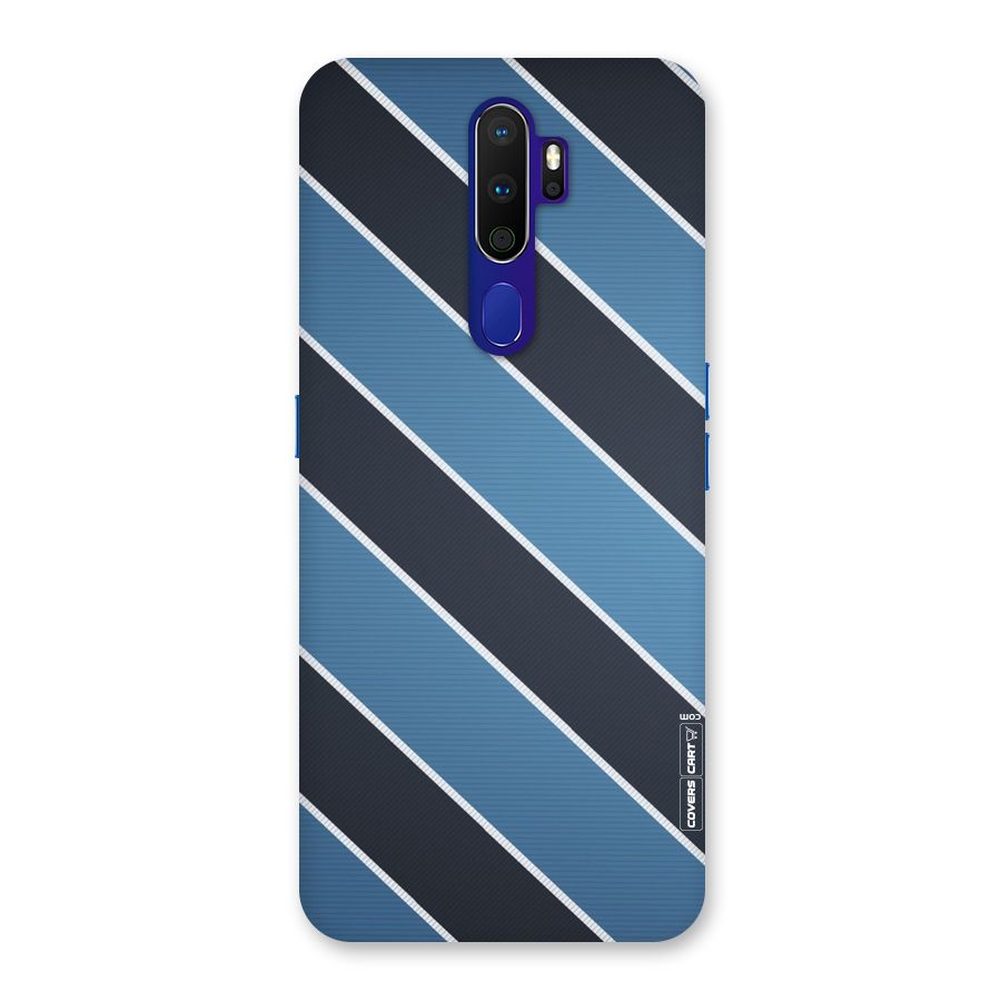 Blue Black Stripes Back Case for Oppo A9 (2020)