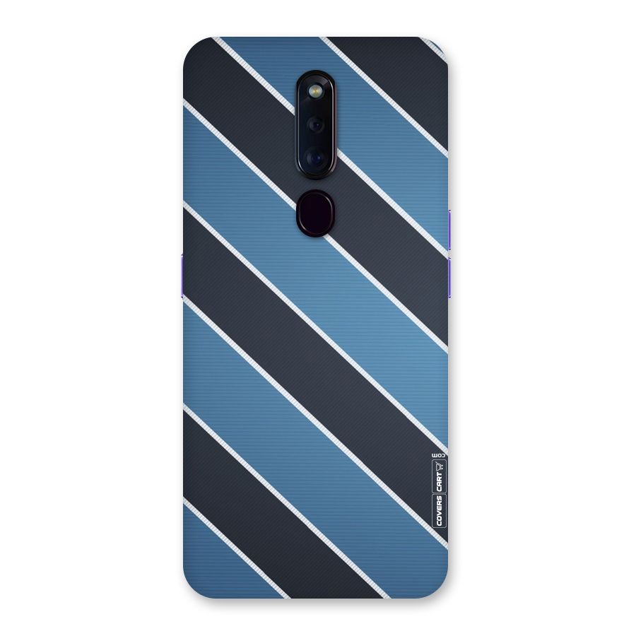 Blue Black Stripes Back Case for Oppo F11 Pro