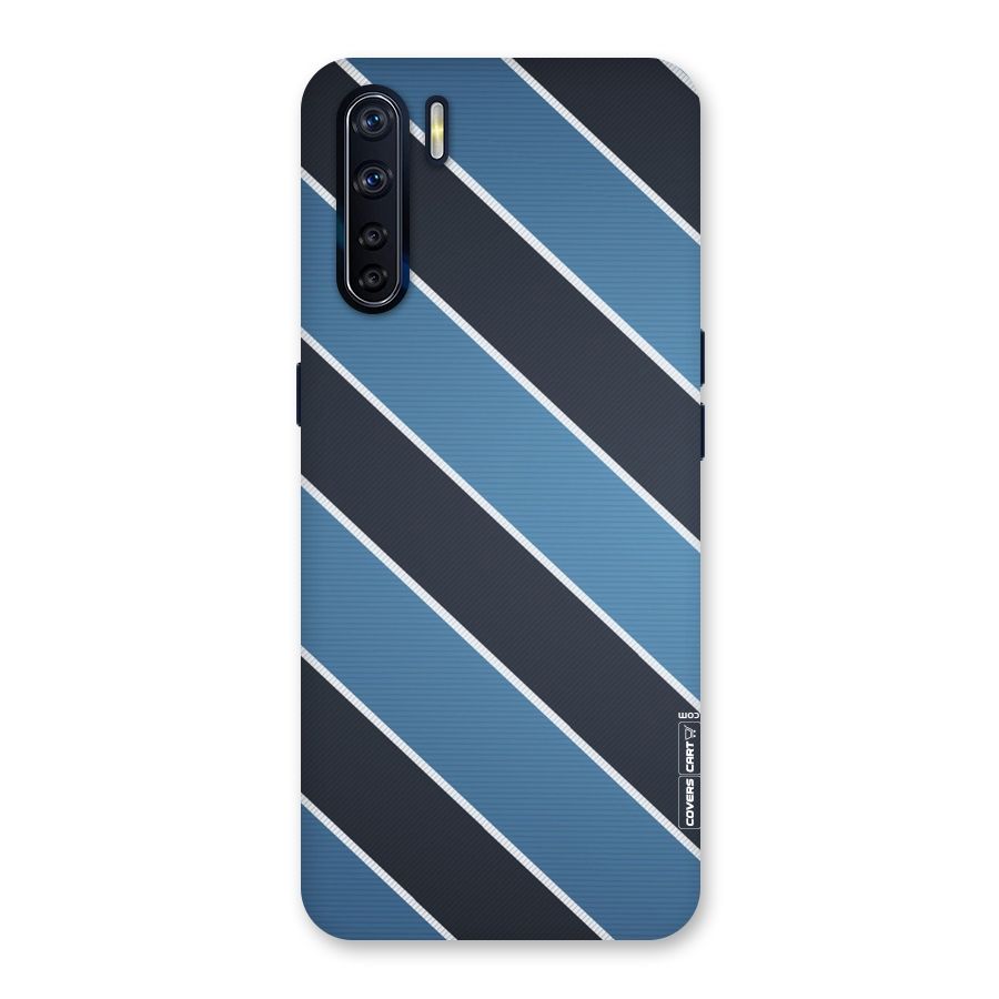 Blue Black Stripes Back Case for Oppo F15