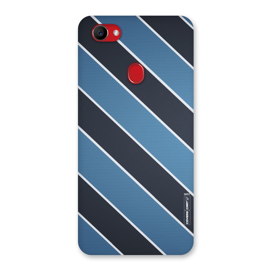 Blue Black Stripes Back Case for Oppo F7