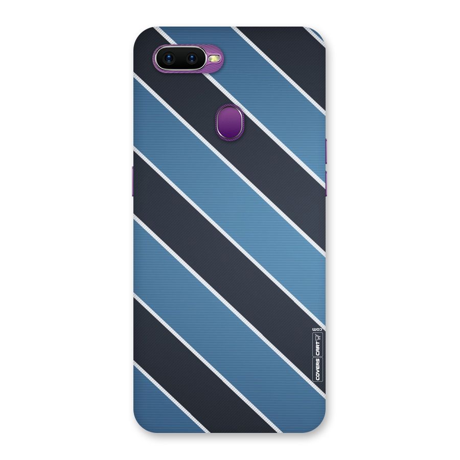 Blue Black Stripes Back Case for Oppo F9