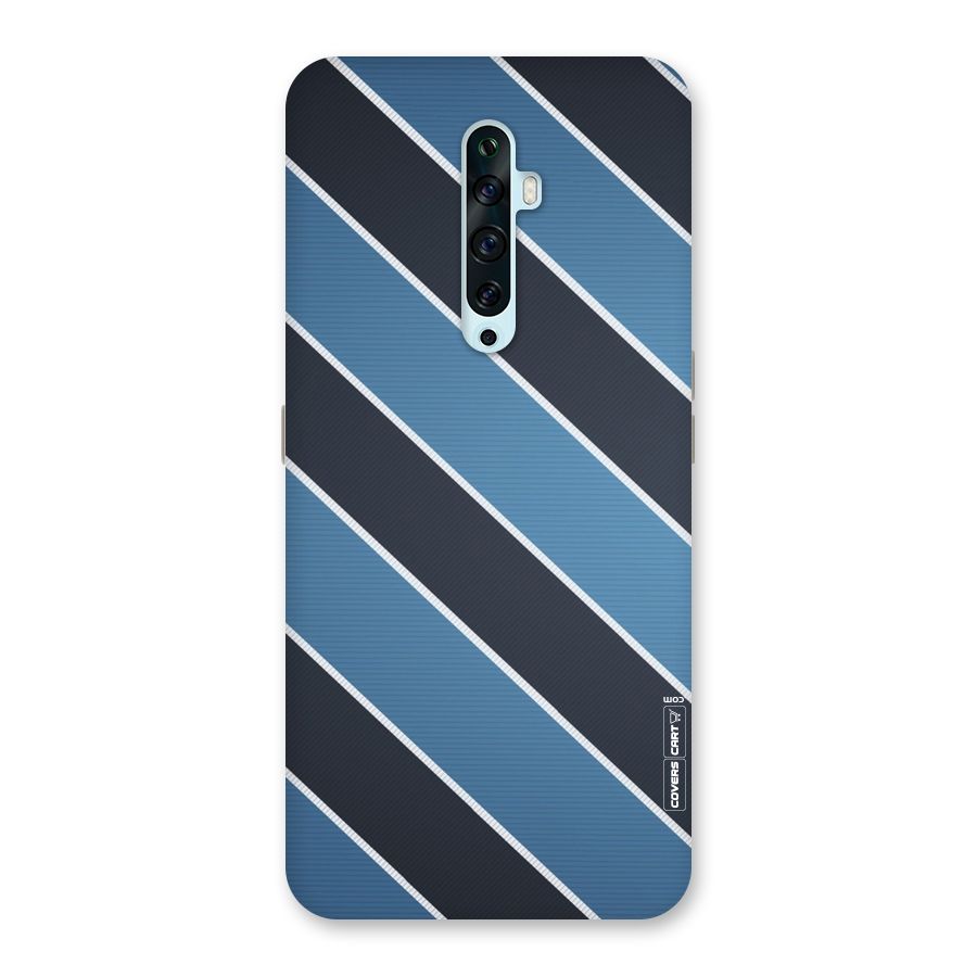 Blue Black Stripes Back Case for Oppo Reno2 F