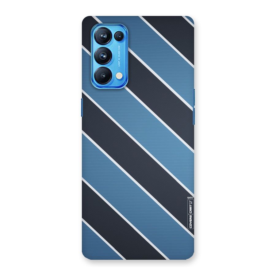 Blue Black Stripes Back Case for Oppo Reno5 Pro 5G