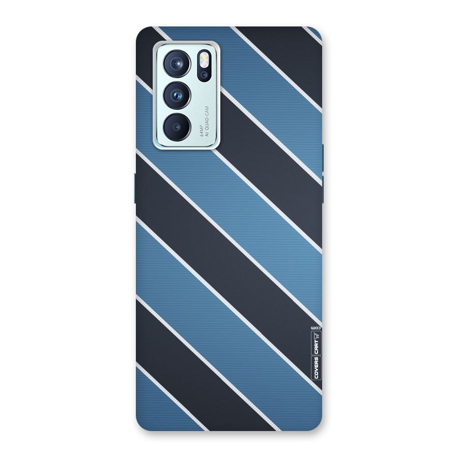 Blue Black Stripes Back Case for Oppo Reno6 Pro 5G