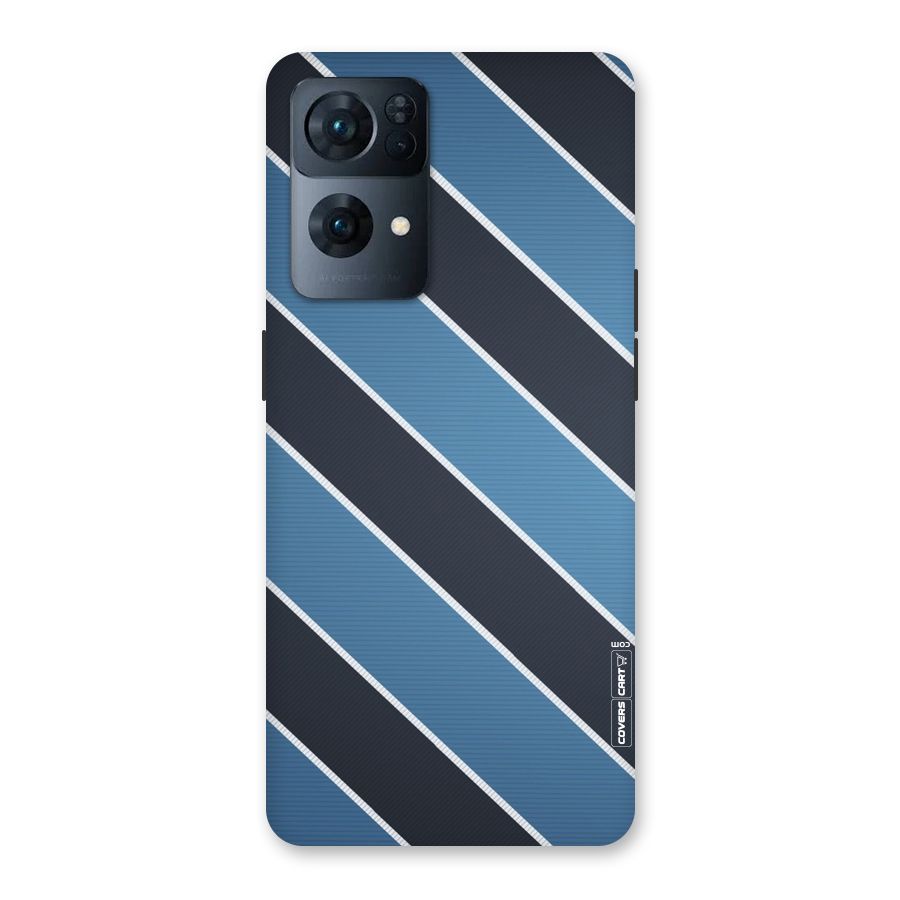 Blue Black Stripes Back Case for Oppo Reno7 Pro 5G