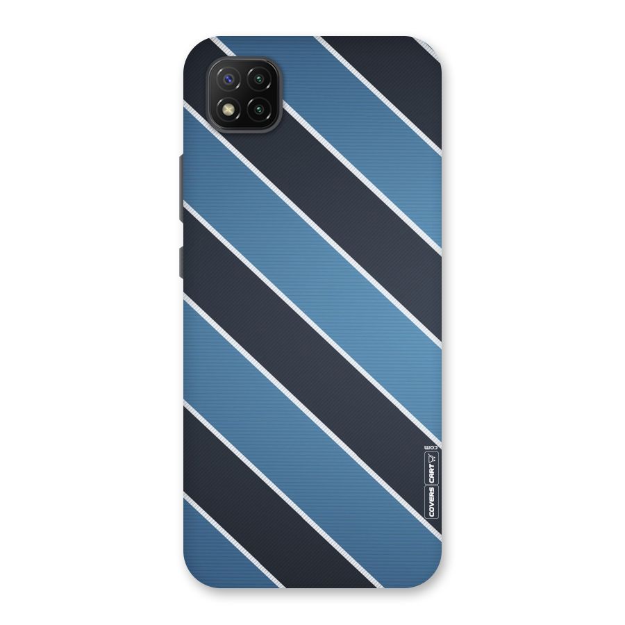 Blue Black Stripes Back Case for Poco C3