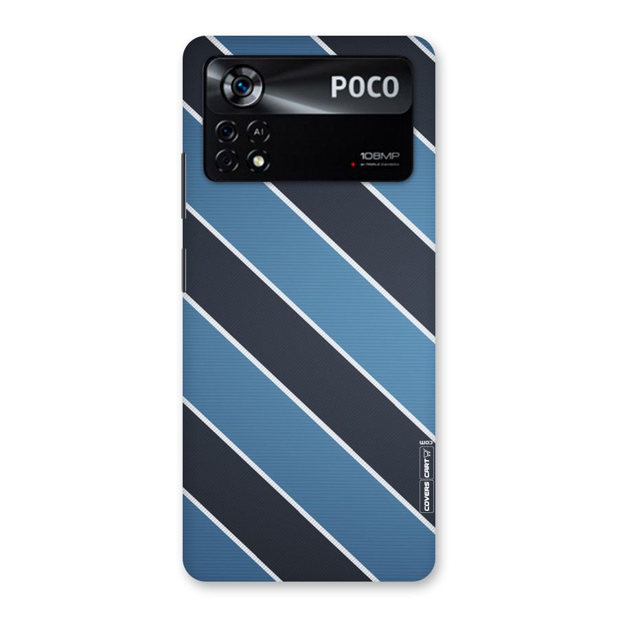 Blue Black Stripes Back Case for Poco X4 Pro 5G