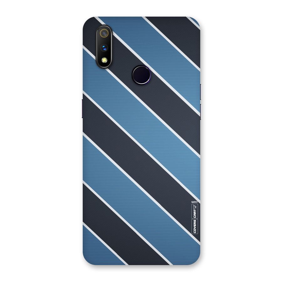 Blue Black Stripes Back Case for Realme 3 Pro