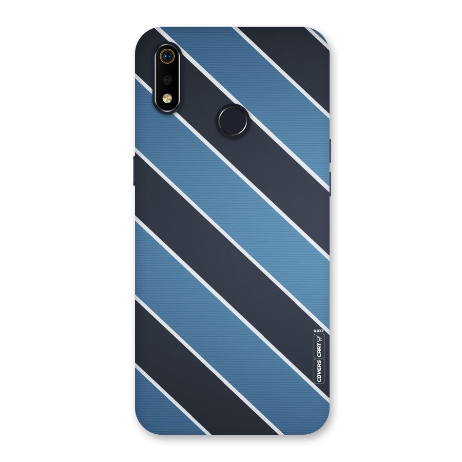 Blue Black Stripes Back Case for Realme 3i