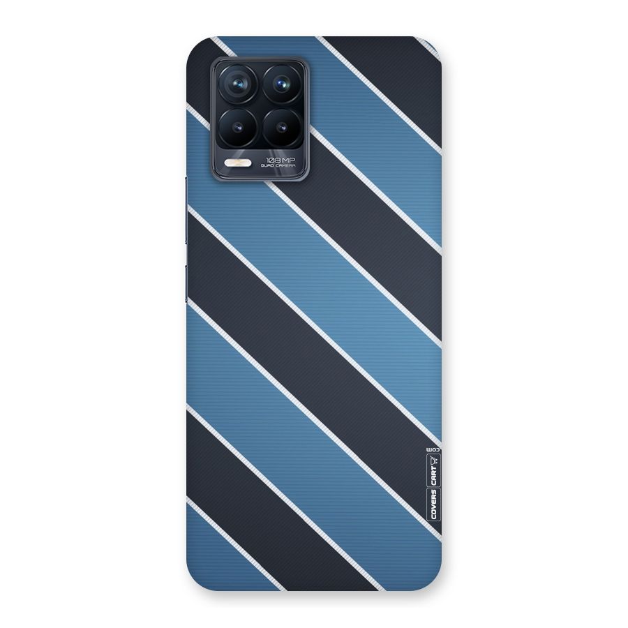 Blue Black Stripes Back Case for Realme 8 Pro