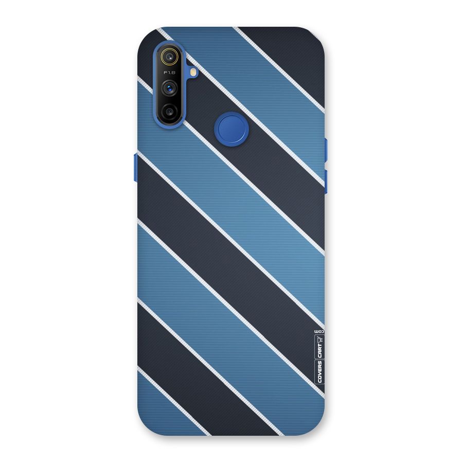 Blue Black Stripes Back Case for Realme Narzo 10A