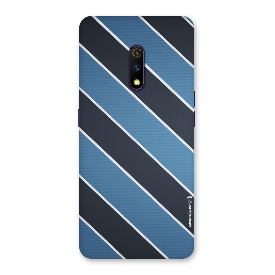 Blue Black Stripes Back Case for Realme X