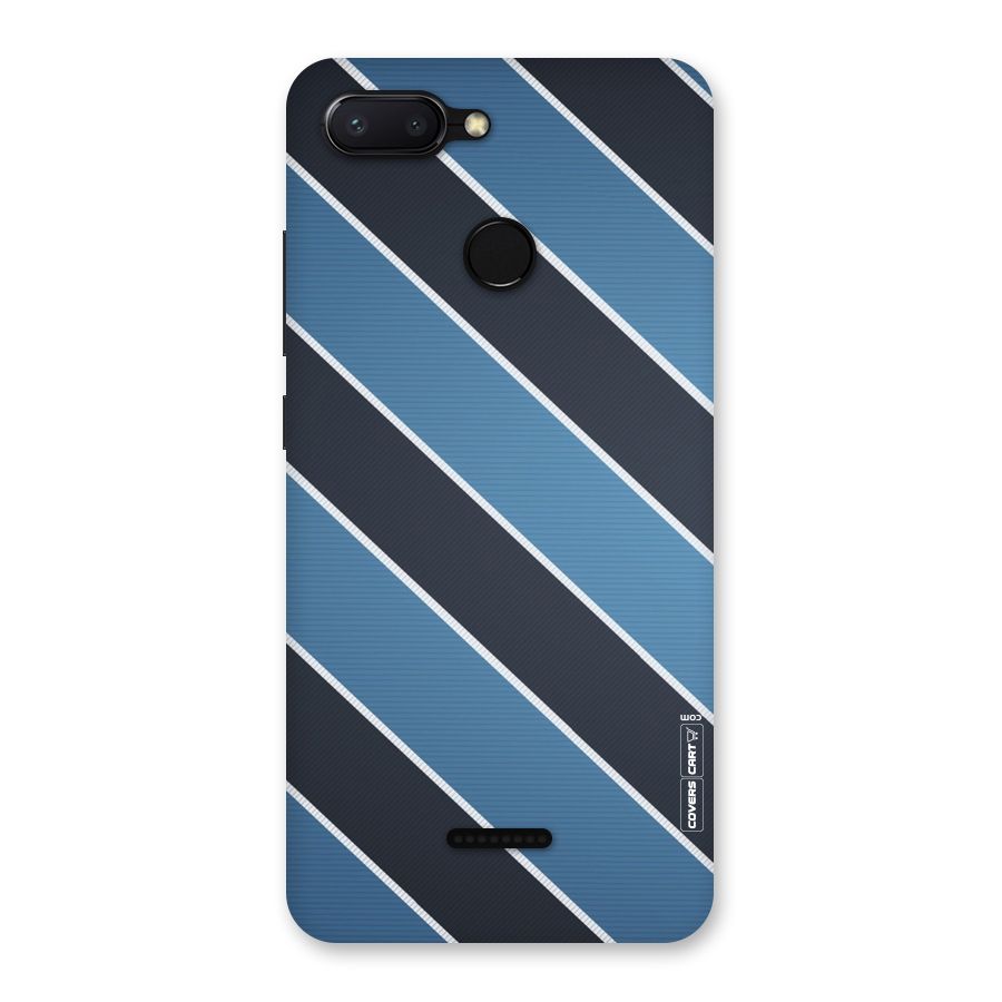 Blue Black Stripes Back Case for Redmi 6