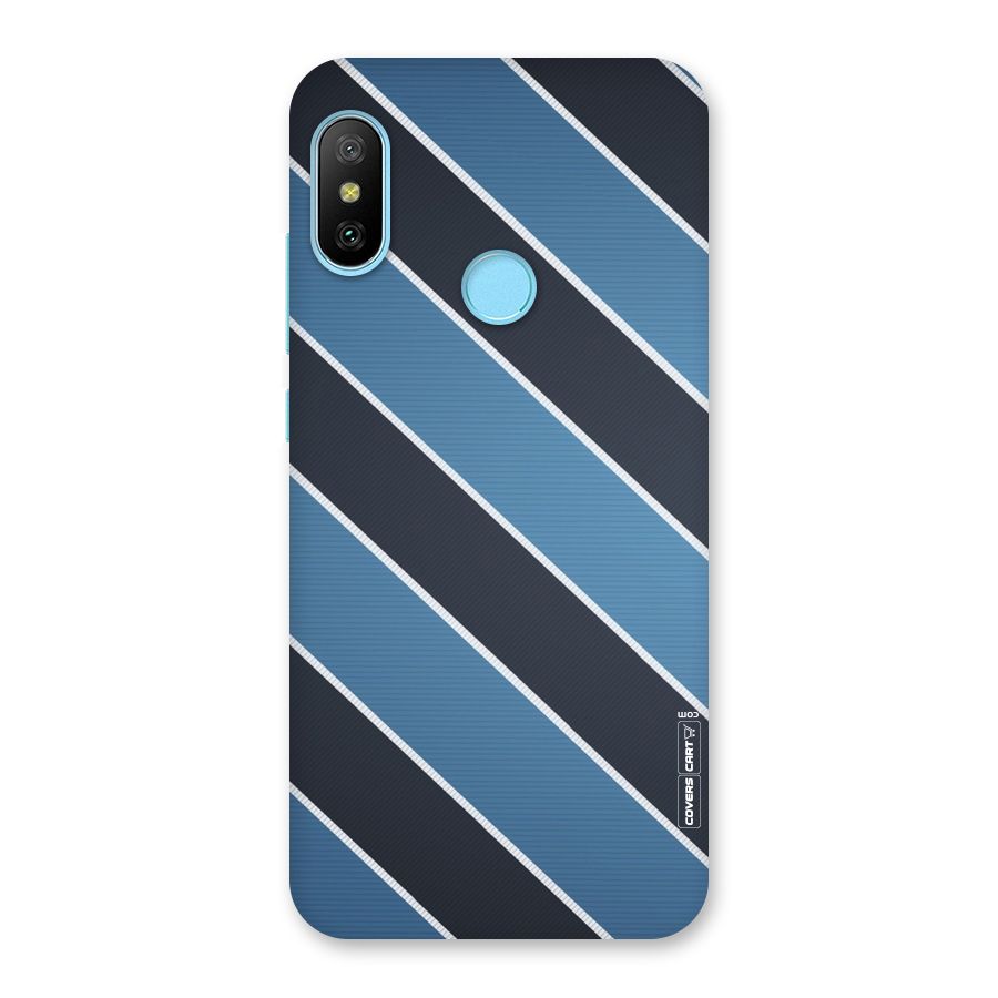 Blue Black Stripes Back Case for Redmi 6 Pro