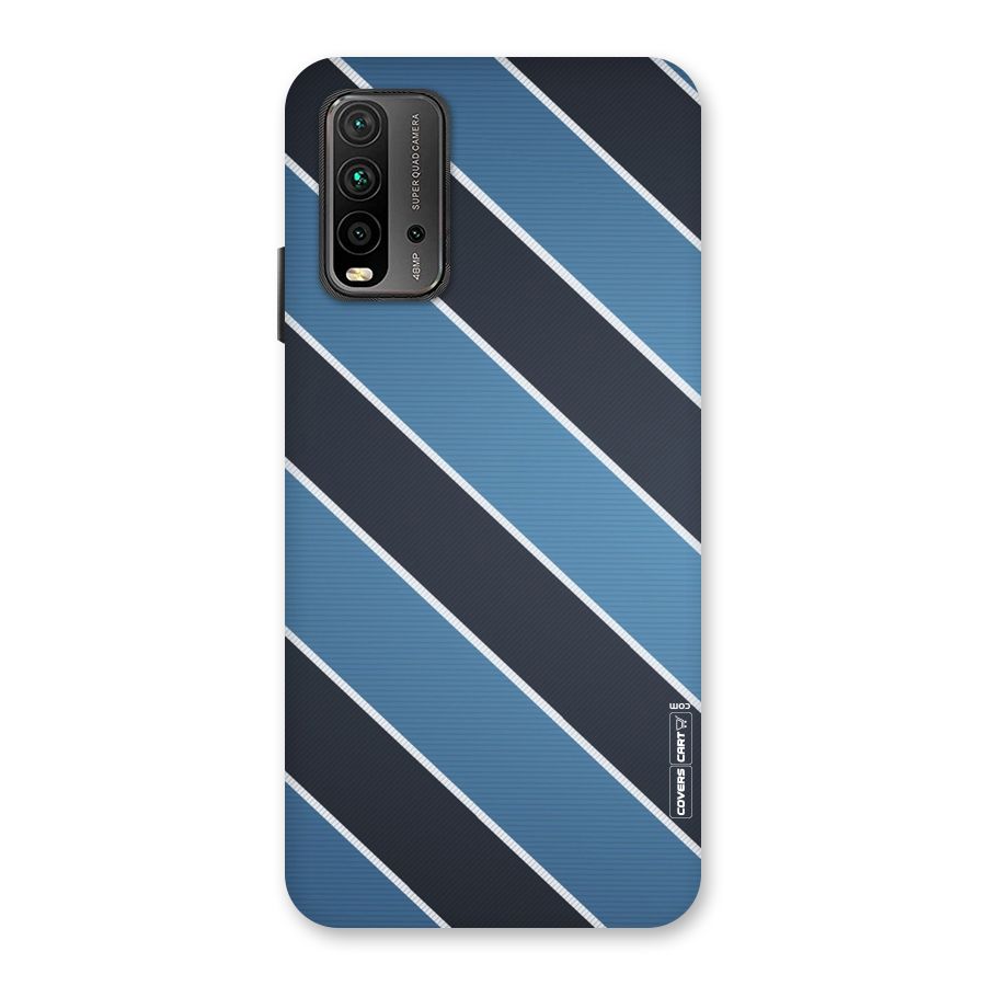 Blue Black Stripes Back Case for Redmi 9 Power