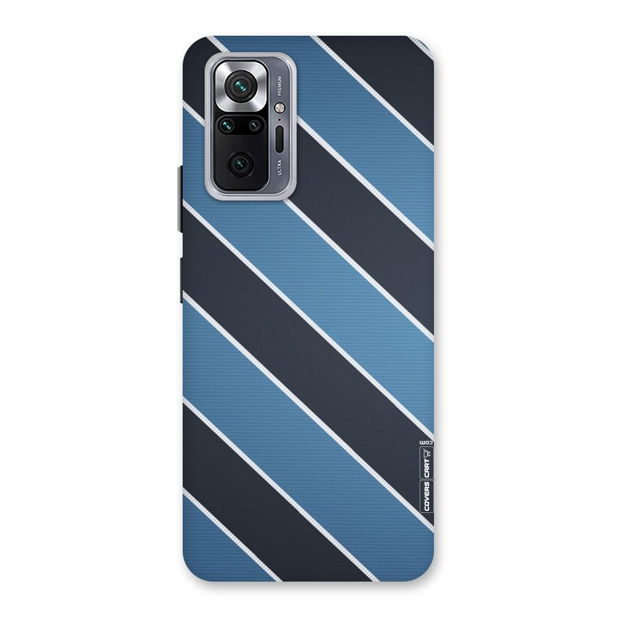 Blue Black Stripes Back Case for Redmi Note 10 Pro