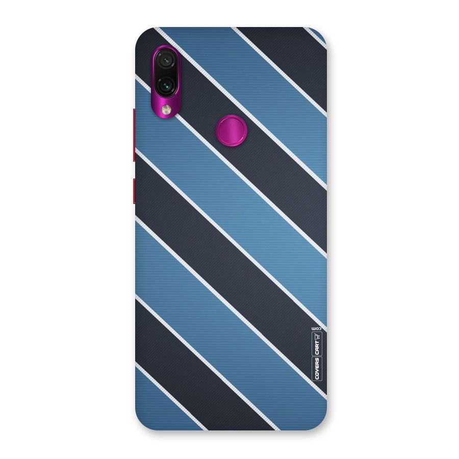 Blue Black Stripes Back Case for Redmi Note 7 Pro