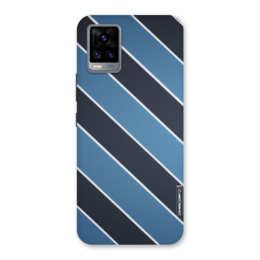 Blue Black Stripes Back Case for Vivo V20