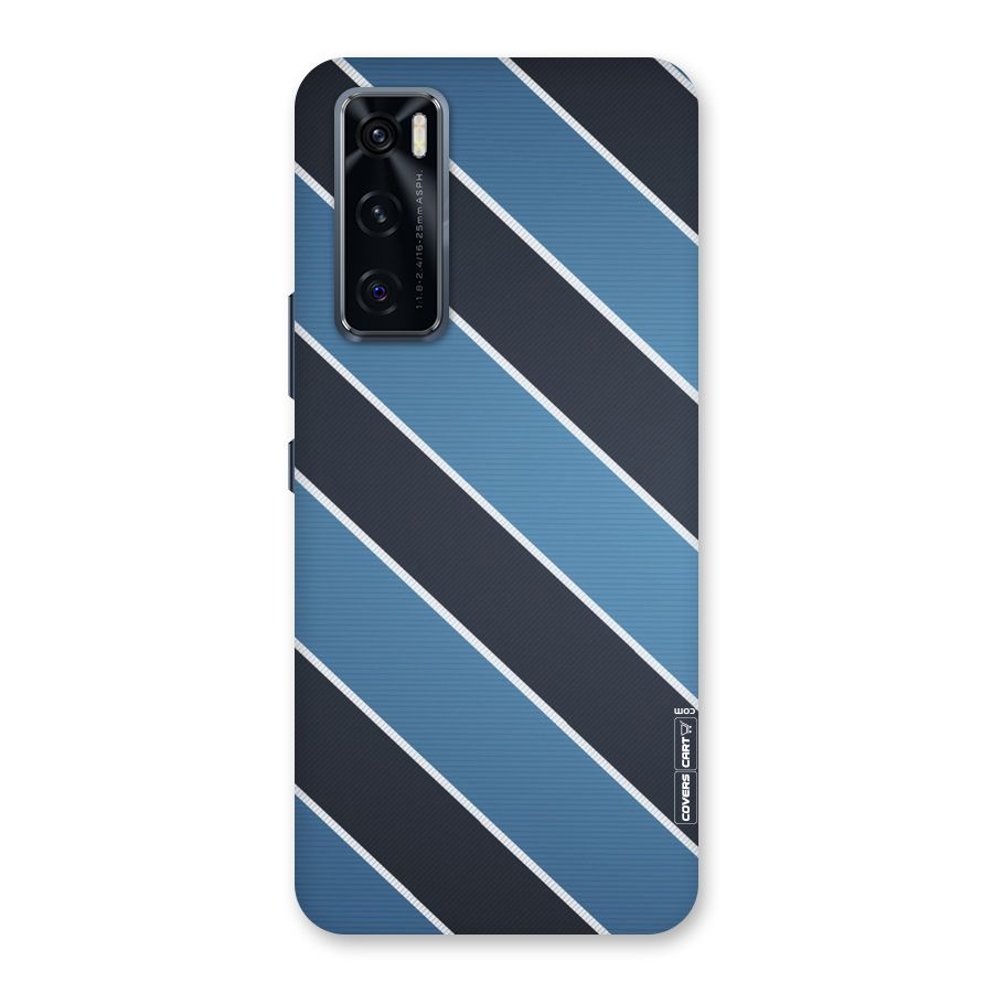 Blue Black Stripes Back Case for Vivo V20 SE