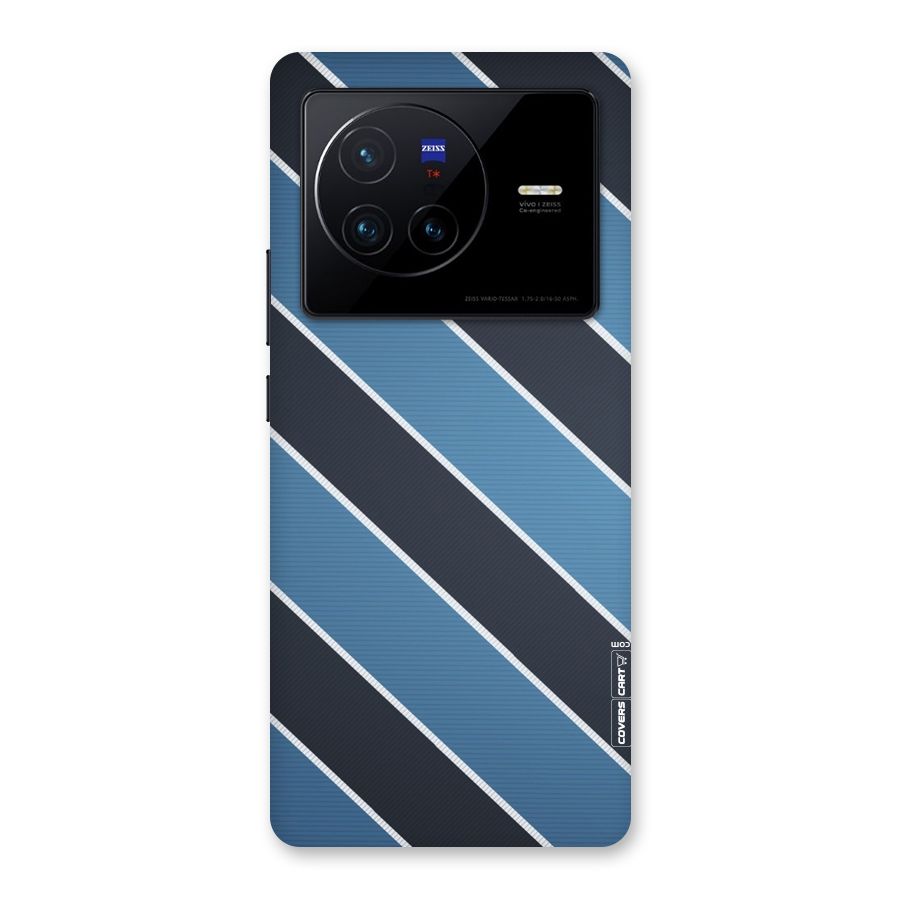 Blue Black Stripes Back Case for Vivo X80