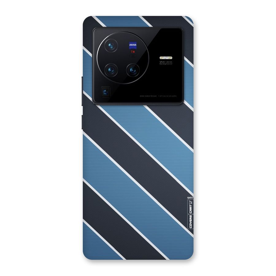 Blue Black Stripes Back Case for Vivo X80 Pro