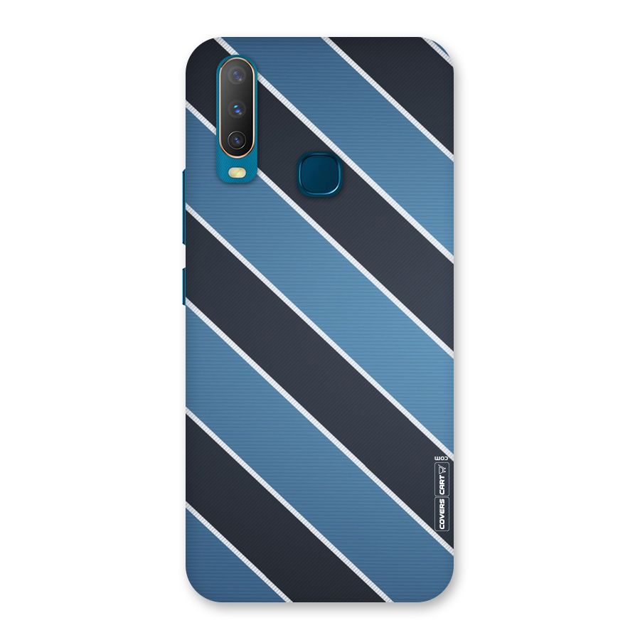 Blue Black Stripes Back Case for Vivo Y12