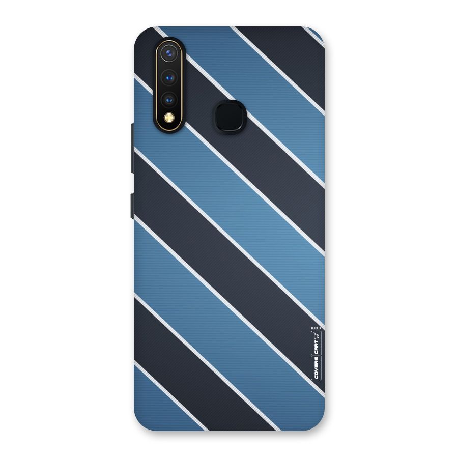 Blue Black Stripes Back Case for Vivo Y19