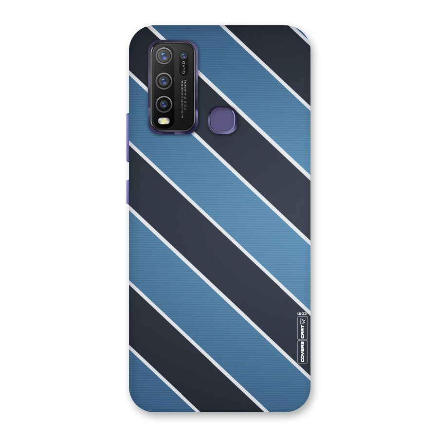 Blue Black Stripes Back Case for Vivo Y50