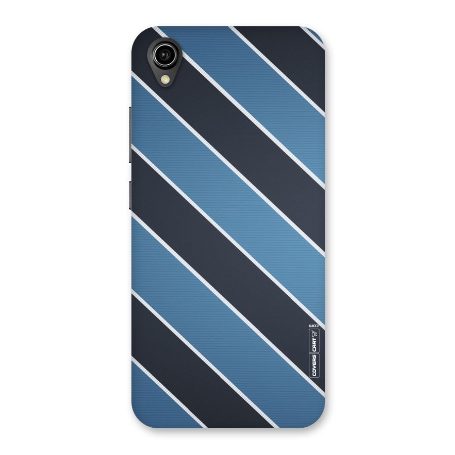 Blue Black Stripes Back Case for Vivo Y90