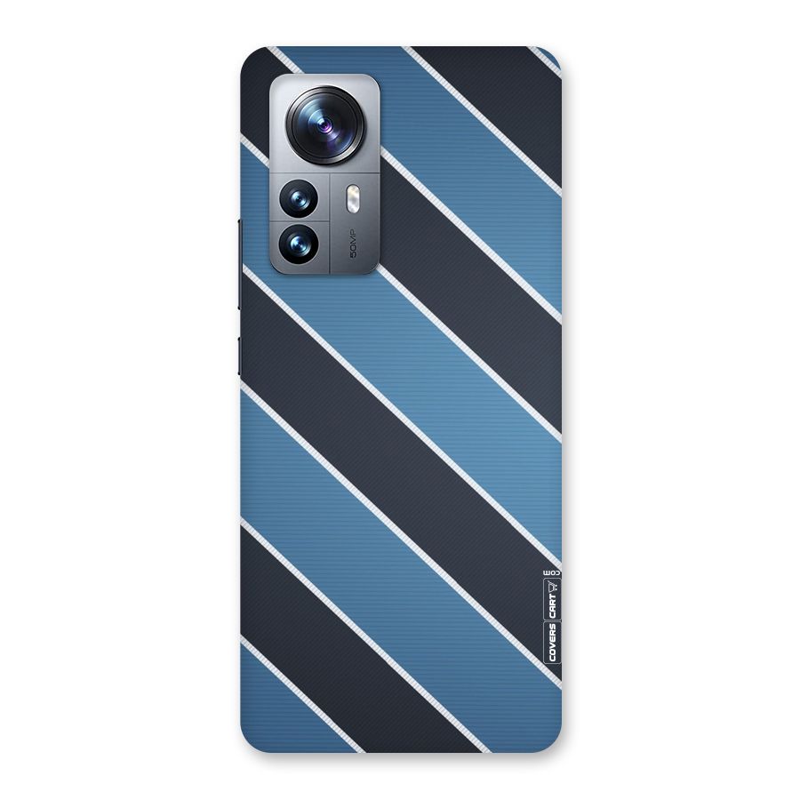 Blue Black Stripes Back Case for Xiaomi 12 Pro