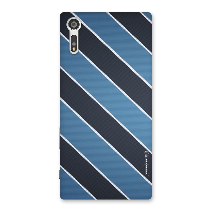 Blue Black Stripes Back Case for Xperia XZ