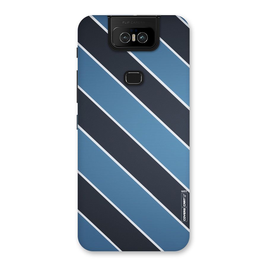 Blue Black Stripes Back Case for Zenfone 6z