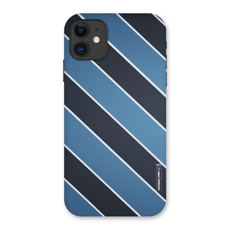 Blue Black Stripes Back Case for iPhone 11