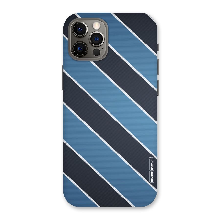 Blue Black Stripes Back Case for iPhone 12 Pro