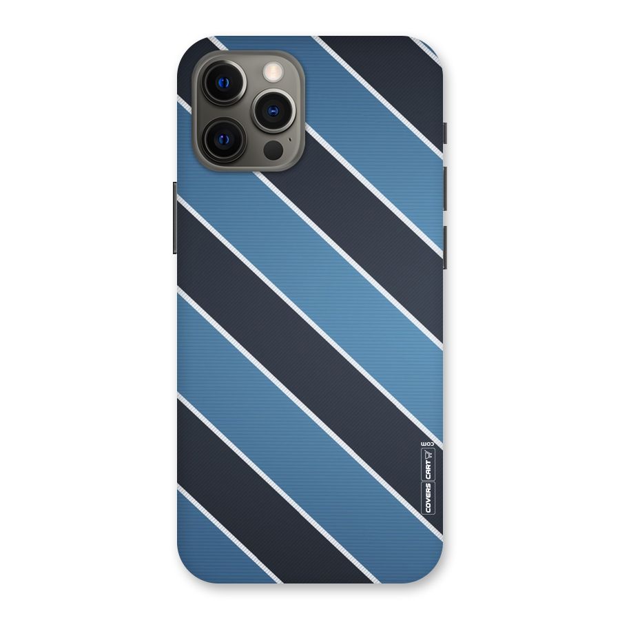Blue Black Stripes Back Case for iPhone 12 Pro Max