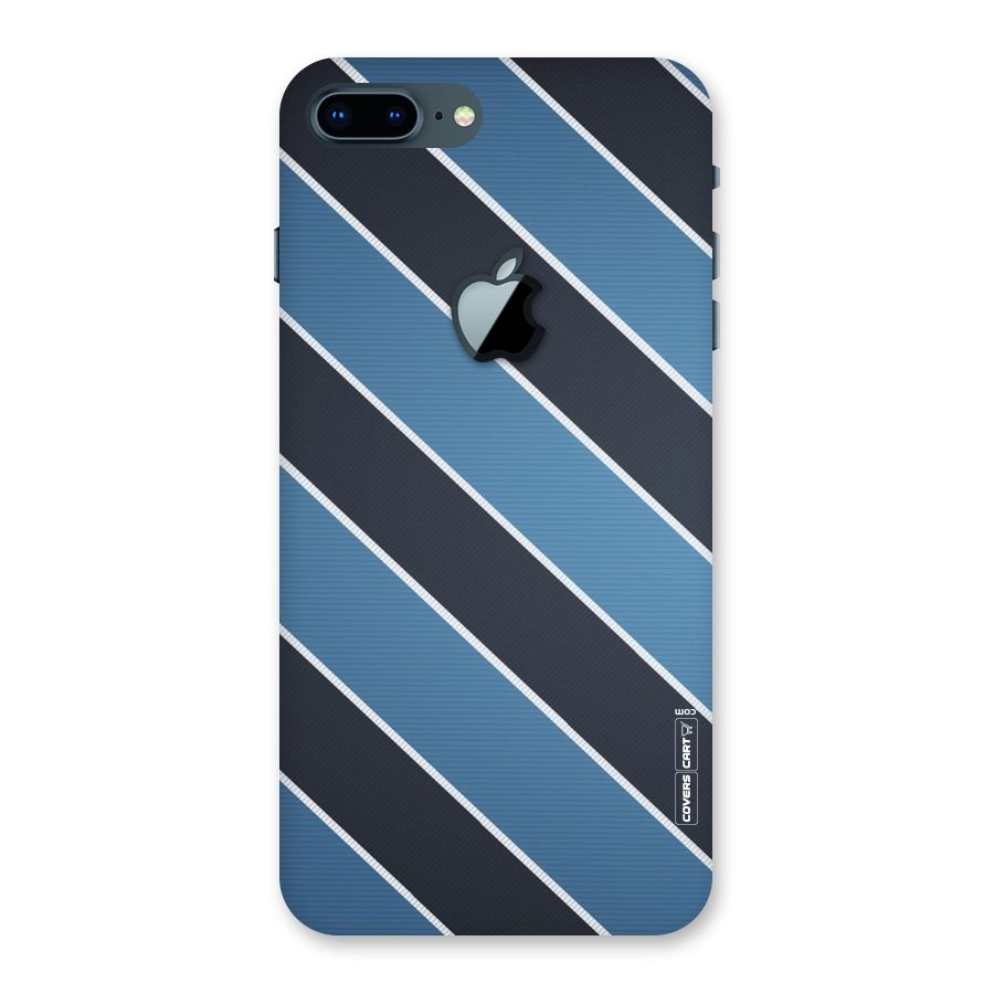 Blue Black Stripes Back Case for iPhone 7 Plus Apple Cut