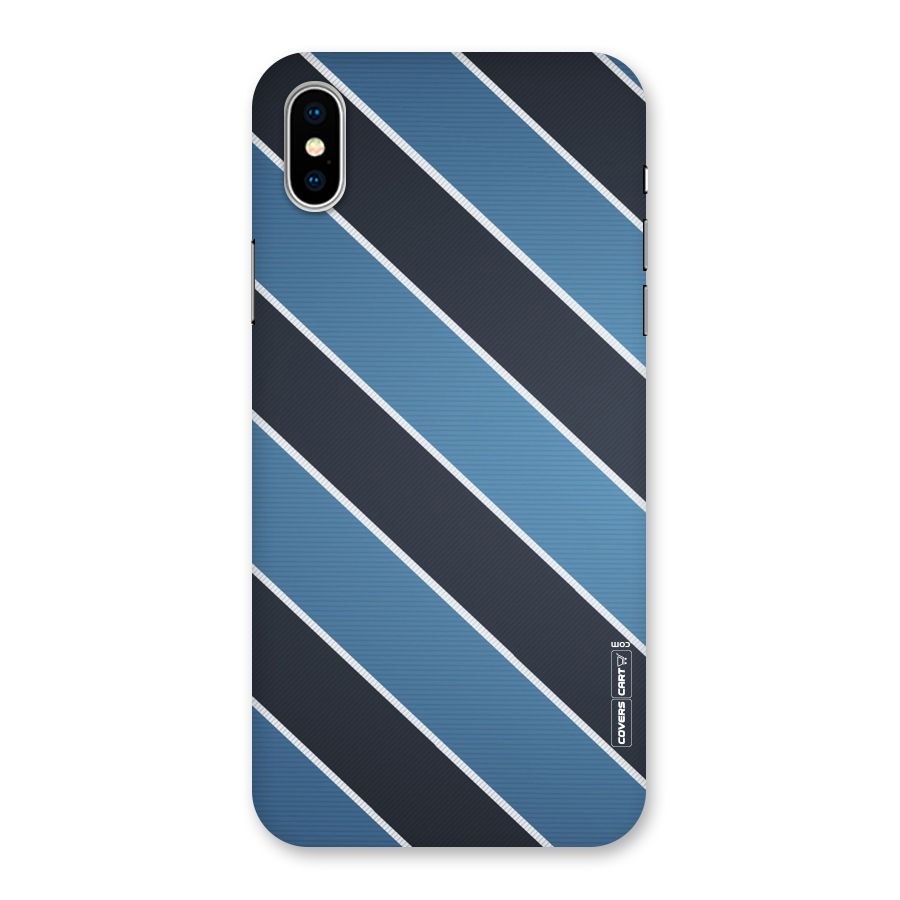 Blue Black Stripes Back Case for iPhone XS