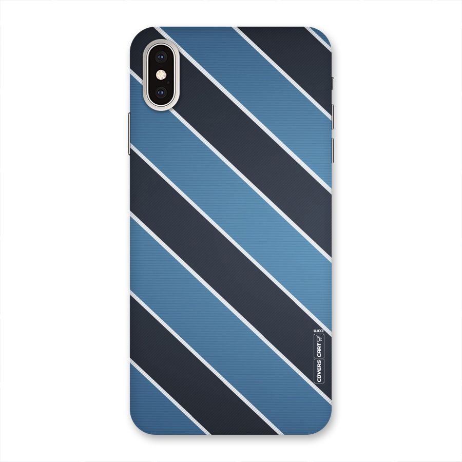 Blue Black Stripes Back Case for iPhone XS Max