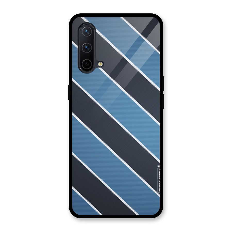 Blue Black Stripes Glass Back Case for OnePlus Nord CE 5G